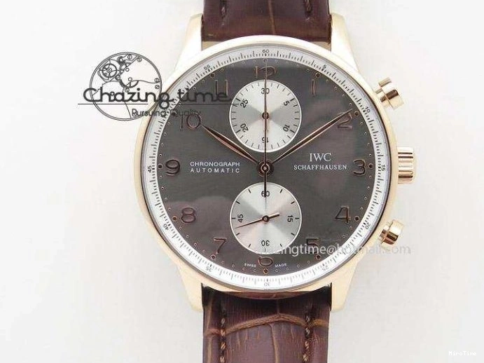 MIROTIME 0107 Thermal Portuguese Real PR Real Annual Calendar IW503501 RG ZF 1:1 Best Edition White Dial on Black Leather Strap A 7150